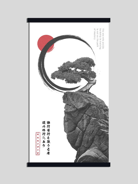 Custom Japanese Wall Scroll - Bonsai Design