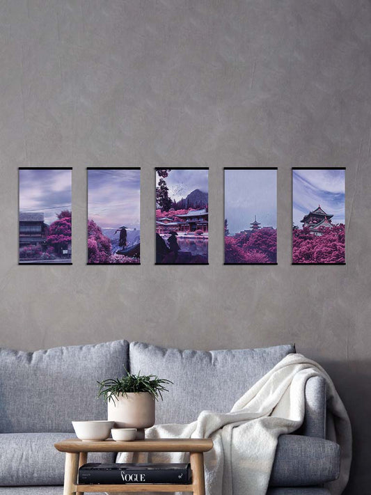 Purple Aesthetics - Pack of 5 Wall Scrolls
