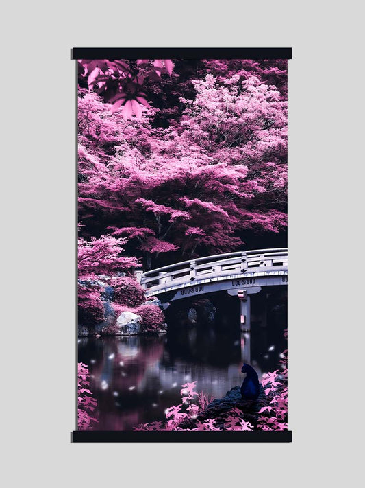 Sakura Silver Bridge - Wall Scroll
