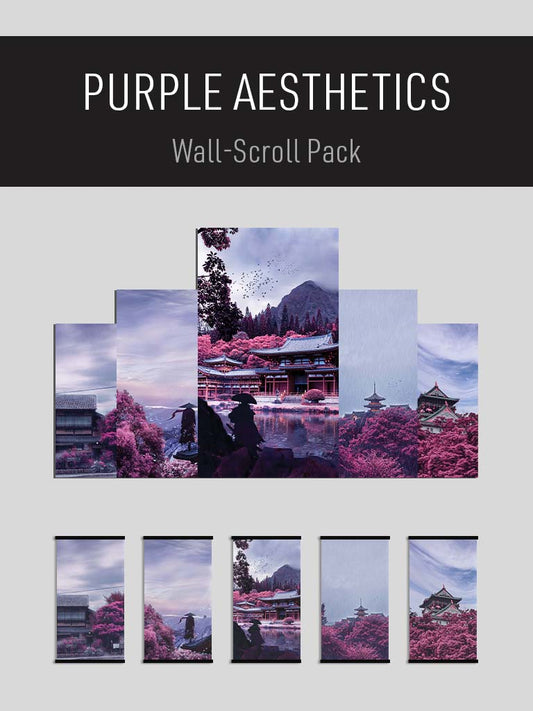 Purple Aesthetics - Pack of 5 Wall Scrolls