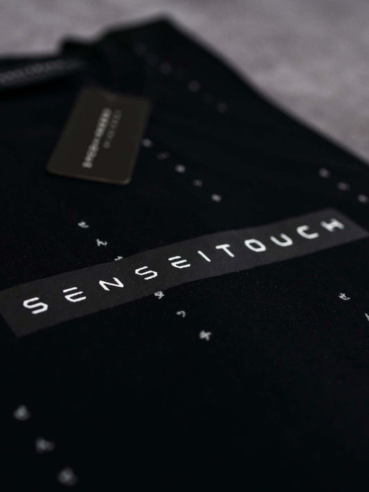 senseitouch patterned black shirt (7468312527101)