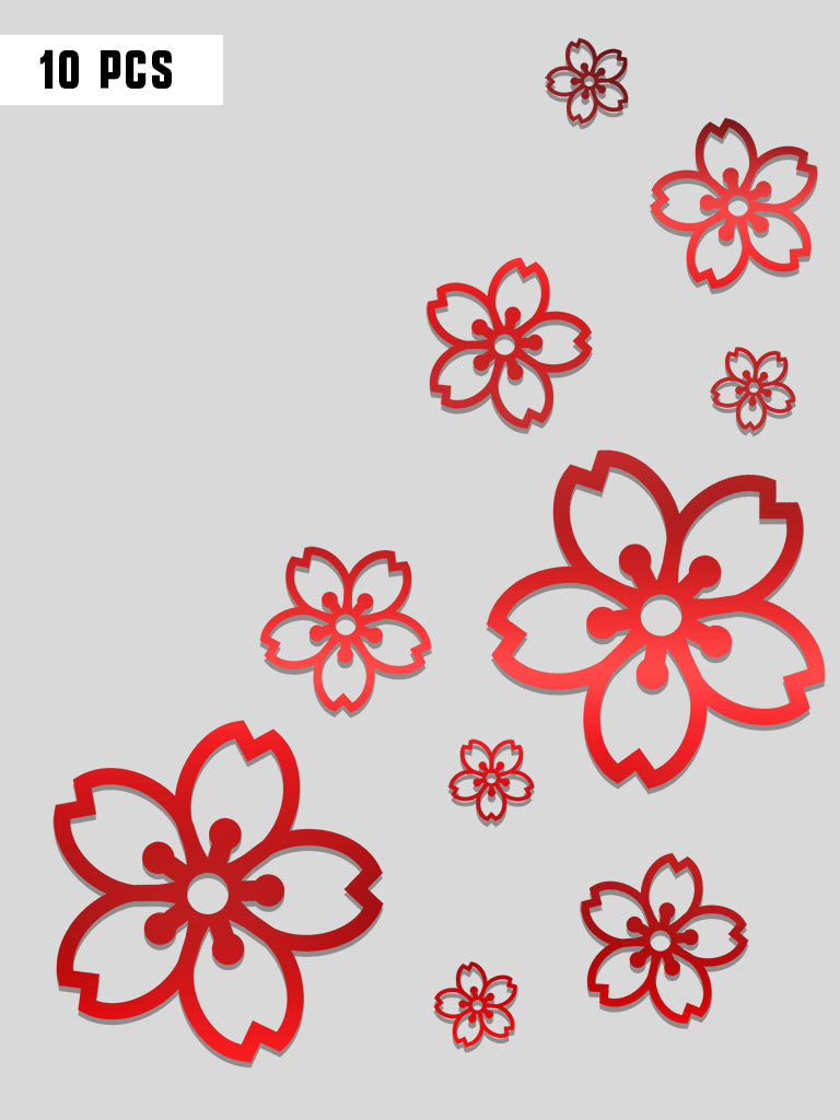 cherry blossom decal pack red metallic (7468378259709)