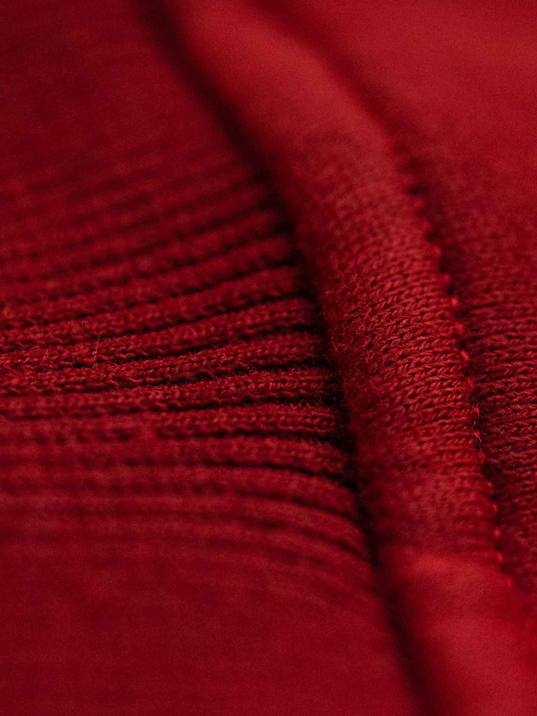 heavyweight cotton fabric sleeve red hoodie (7468258033917)