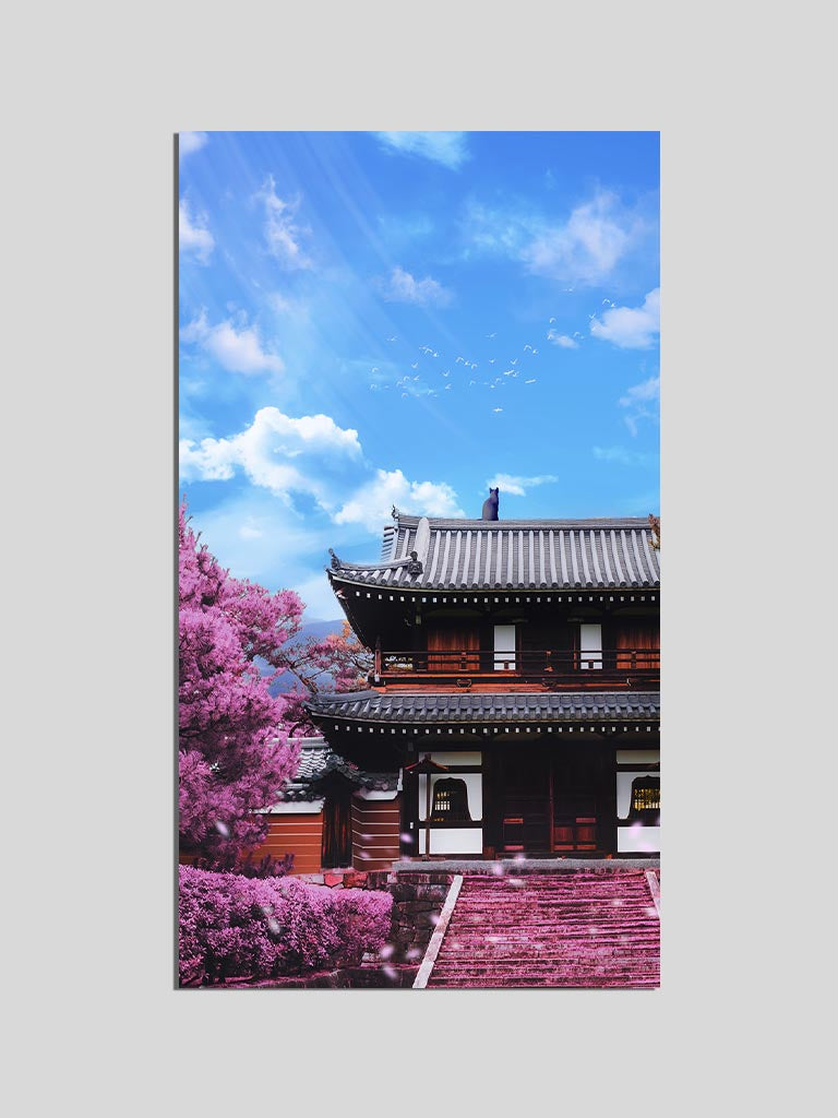 japanese house anime art style wall art poster wall scroll
