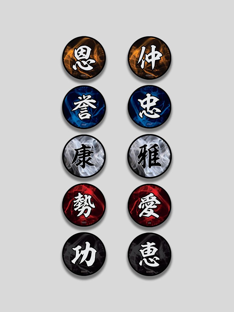 Japanese kanji sticker pack (7468361908477)