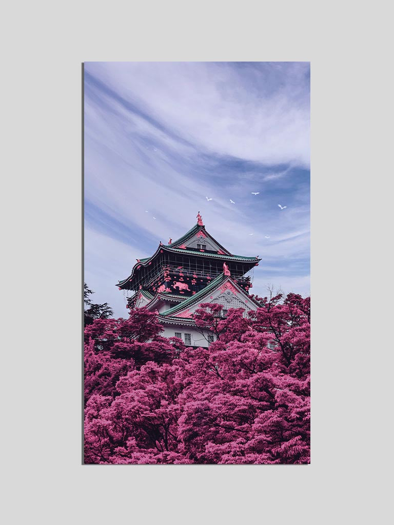 japanese palace purple aesthetic poster wall scroll