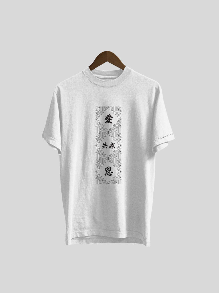 elegant japanese pattern shirt kanji designs streetwear white shirt (7911603568893)