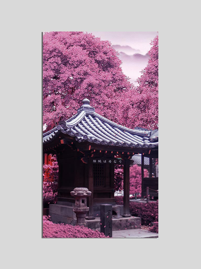 japanese sakura dojo wall art pink poster wall scroll