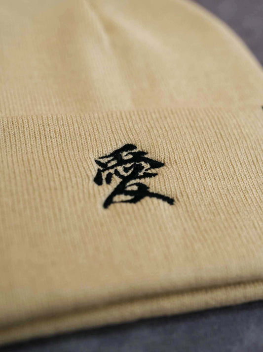 love kanji embroidery beige (7468097470717)
