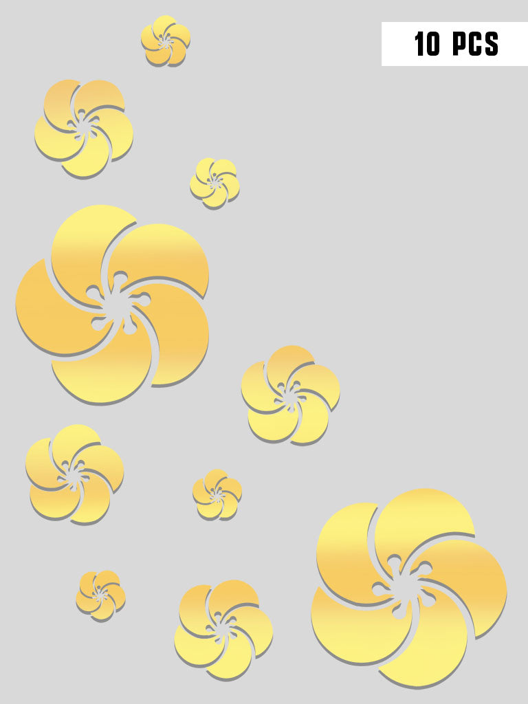 gold sakura decals pack stickers (7468378390781)