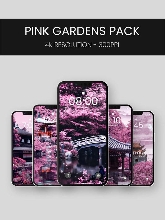 SenseiTouch Wallpaper Set - Pink Gardens