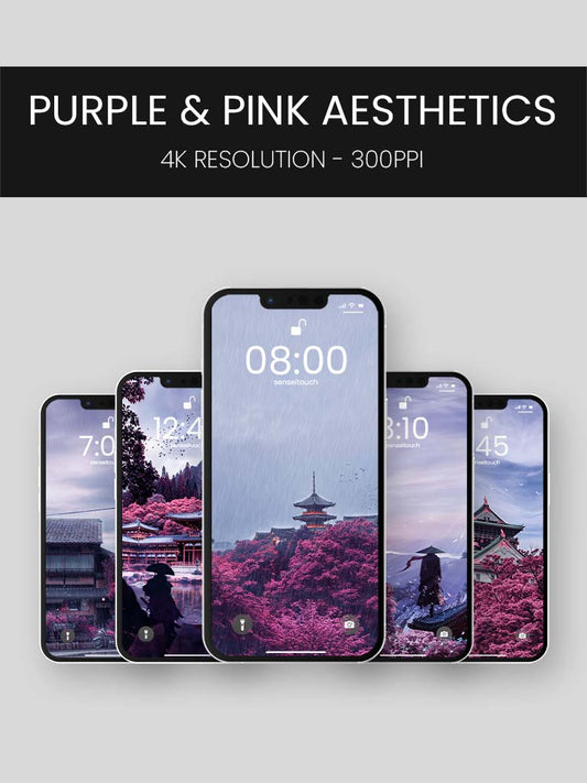 SenseiTouch Wallpaper Set - Purple Aesthetics