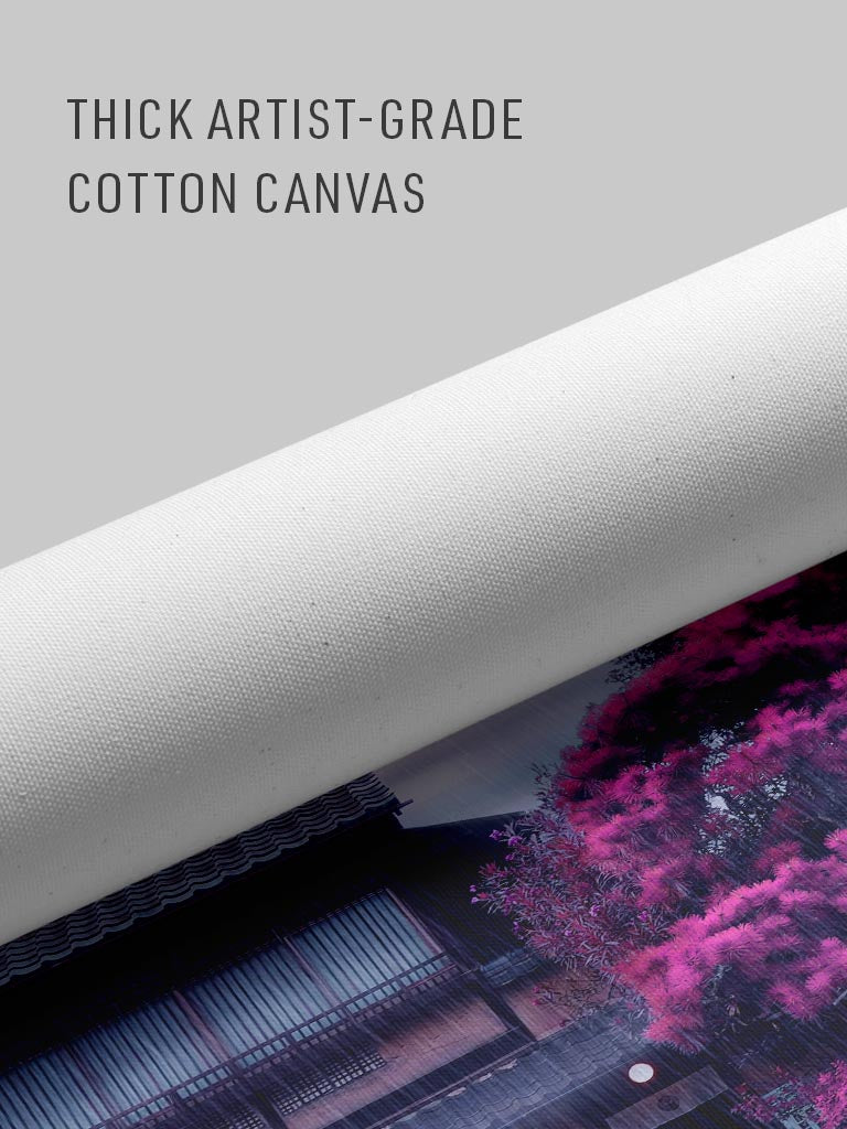 retro japanese street canvas print closeup