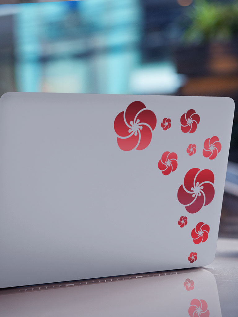 cherry blossom sakura decals sticker pack red on macbook (7468378358013)