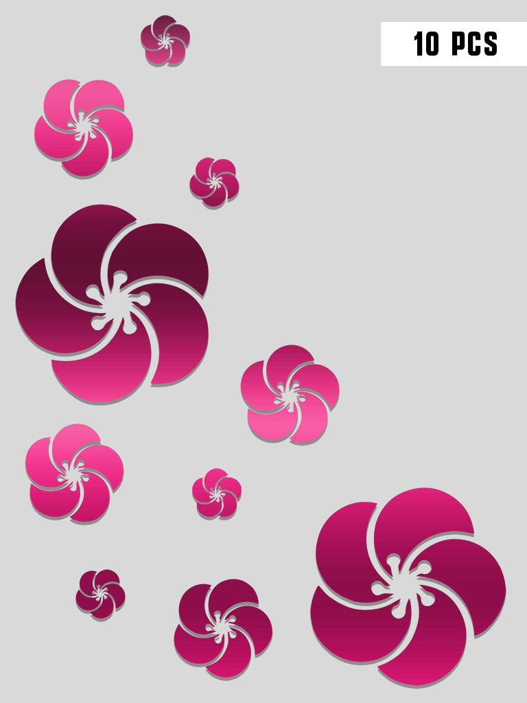 pink sakura metallic decals sticker pack (7468378325245)