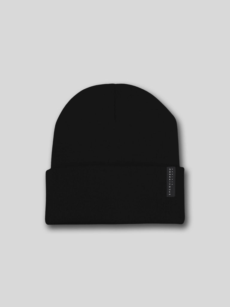 Sensei Touch warm soft woven black beanie (7468097667325)