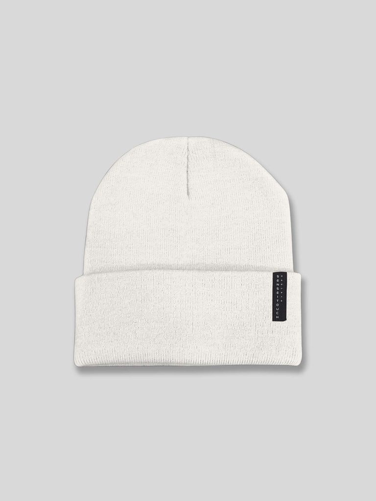 senseitouch logo white beanie (7468097700093)